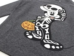 Name It dark grey melange t-shirt Mickey halloween